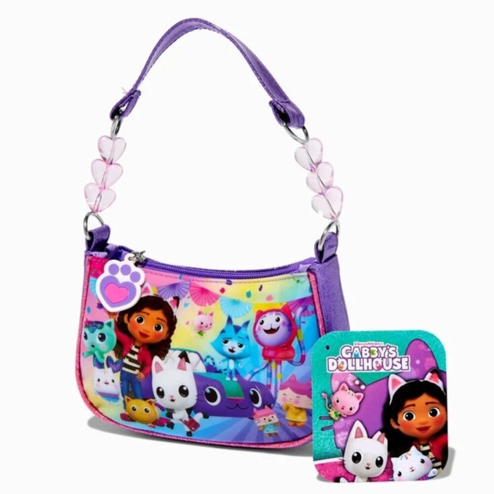 Purse Gabby's Dollhouse Glitter Shoulder Bag Girls Kids Fashion Accessory - Picture 2 of 7